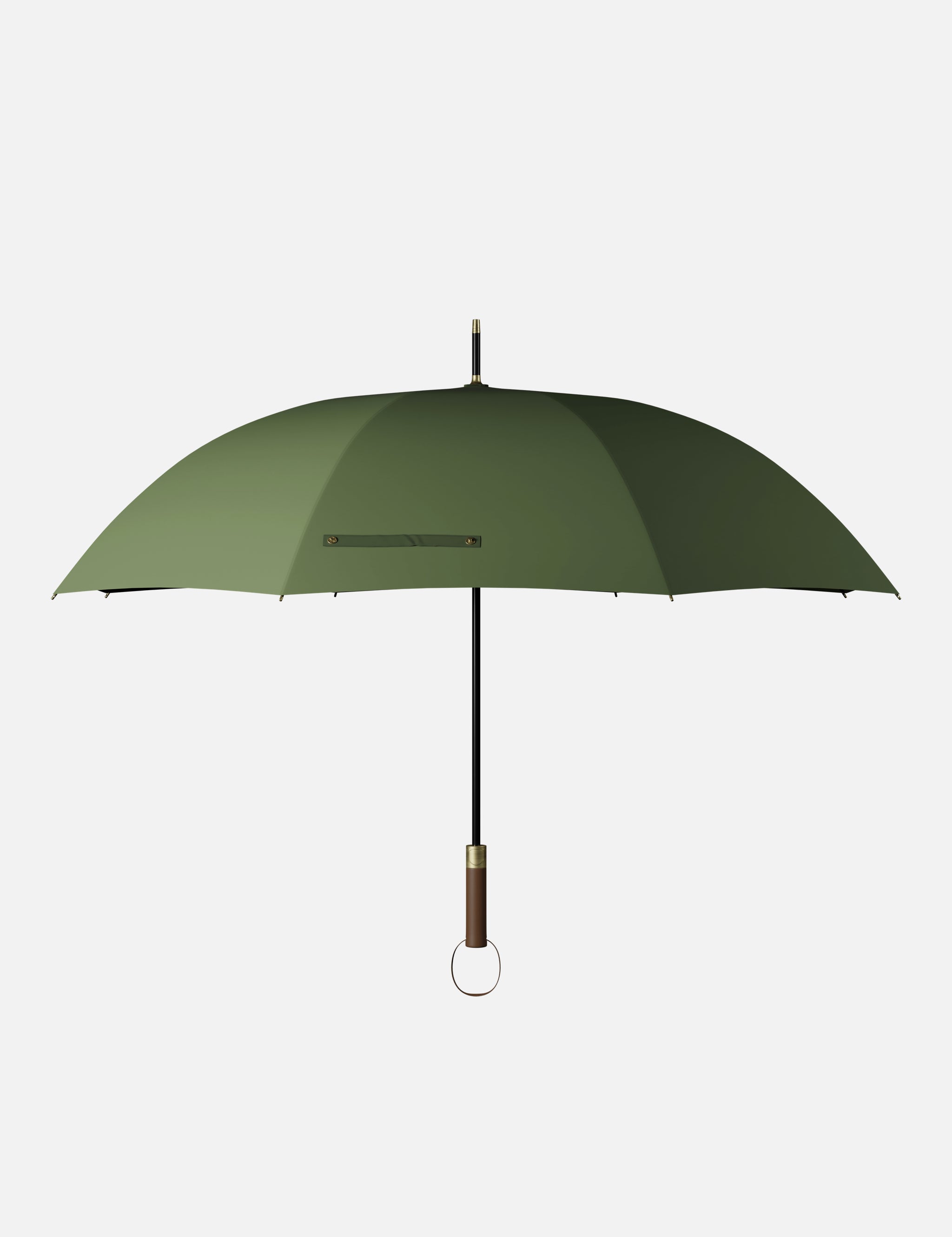 Open Sapor Modern V1 in green with a slim, straight wooden handle