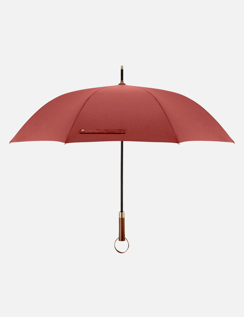 Regenschirm Stockschirm Rot | Lotus Effekt & edler Holzgriff