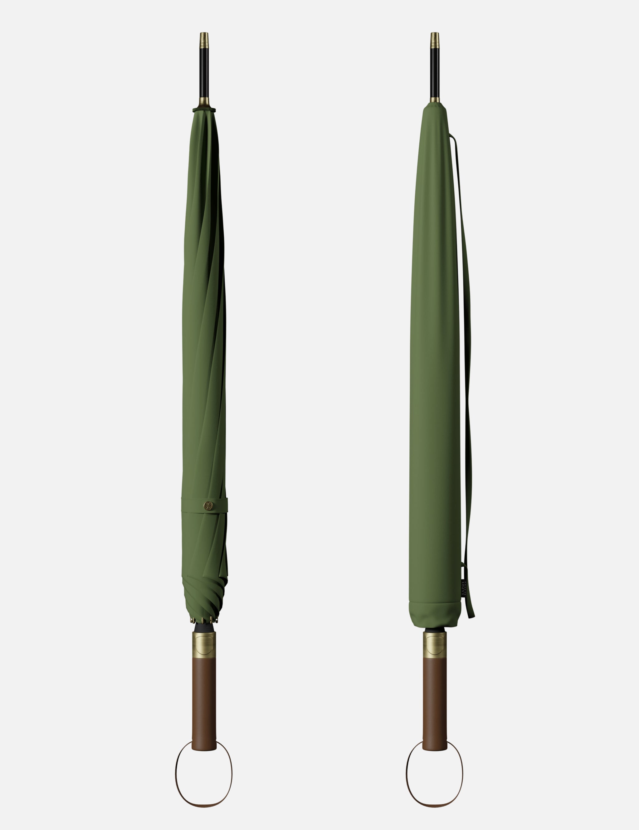 Closed Sapor Modern V1 in green with and without its sleeve
