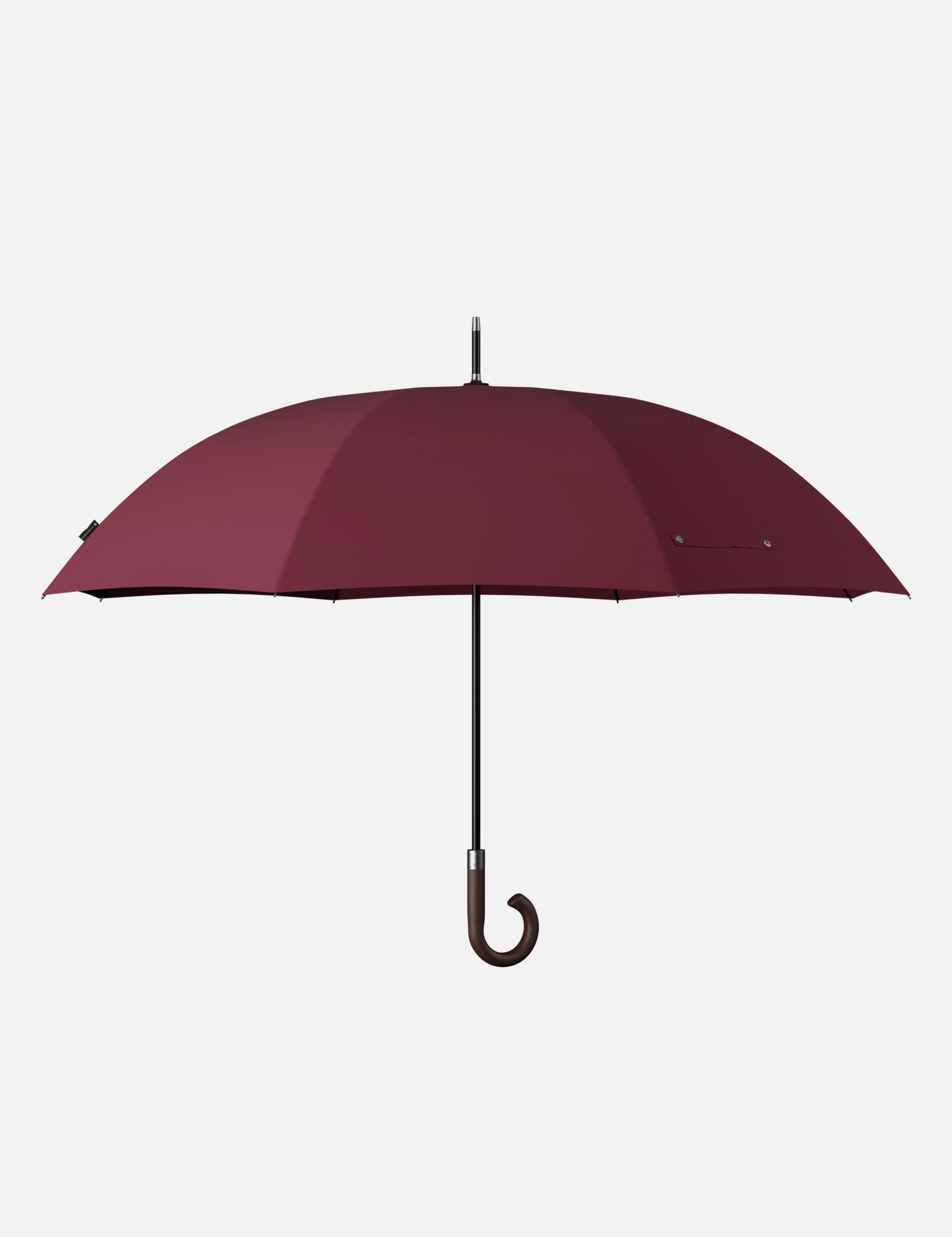 Stockschirm Classic - Rot - Stockschirm - hochwertiger Regenschirm mit Holzgriff - sturmfest & windfest - für 2 Personen