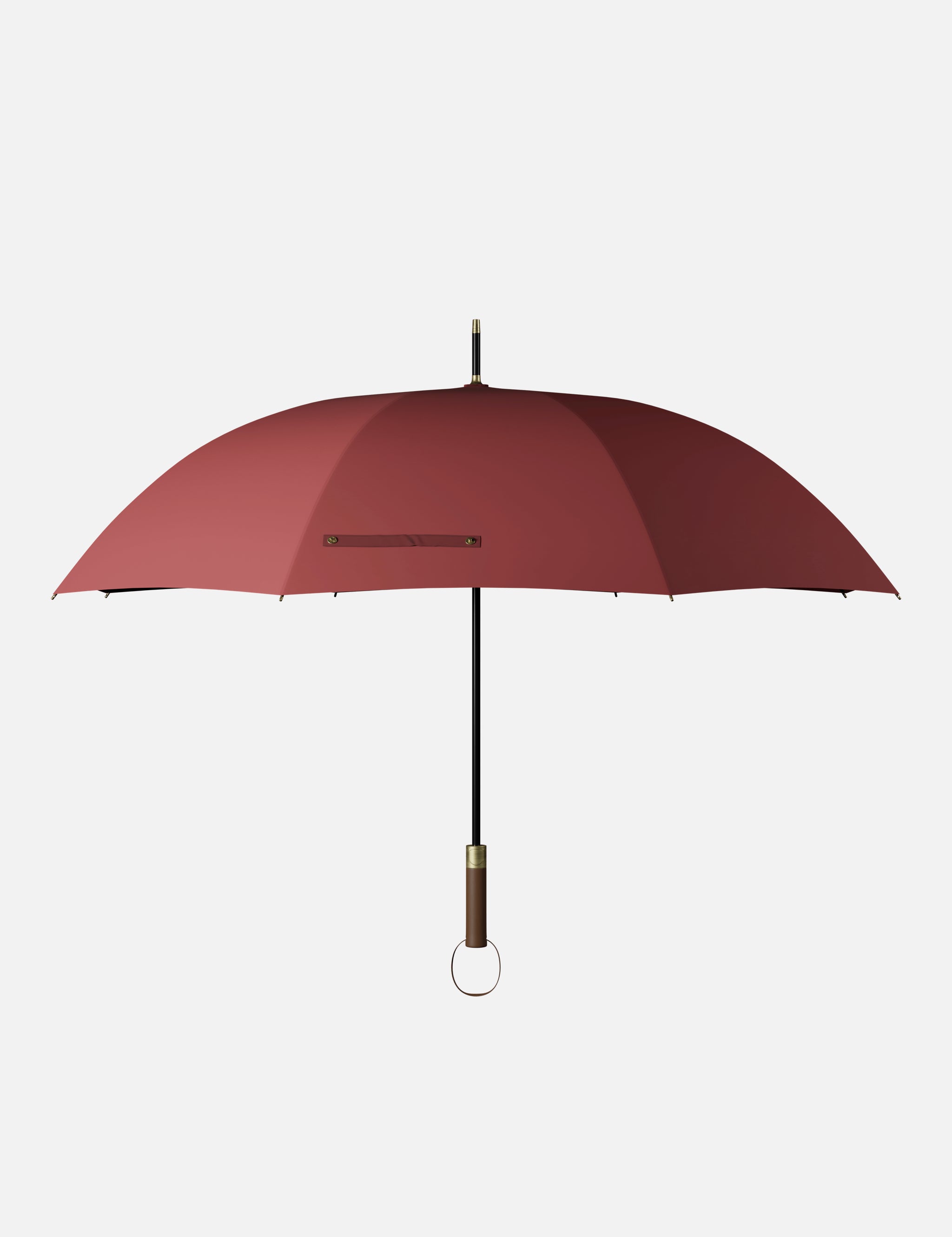 Open Sapor Modern V1 in red with a slim, straight wooden handle