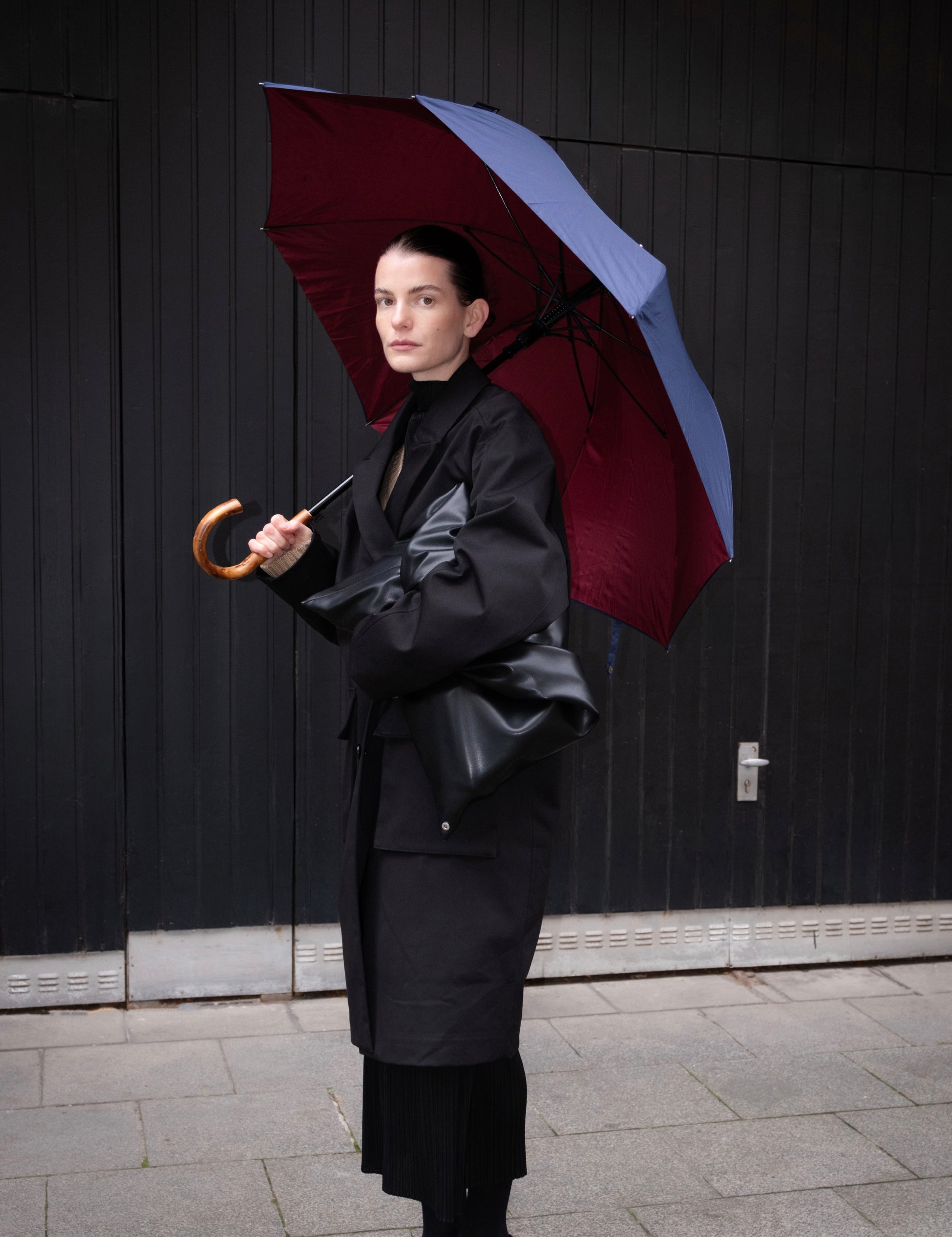 Ombrello a bastone Distinct - Blu/Rosso