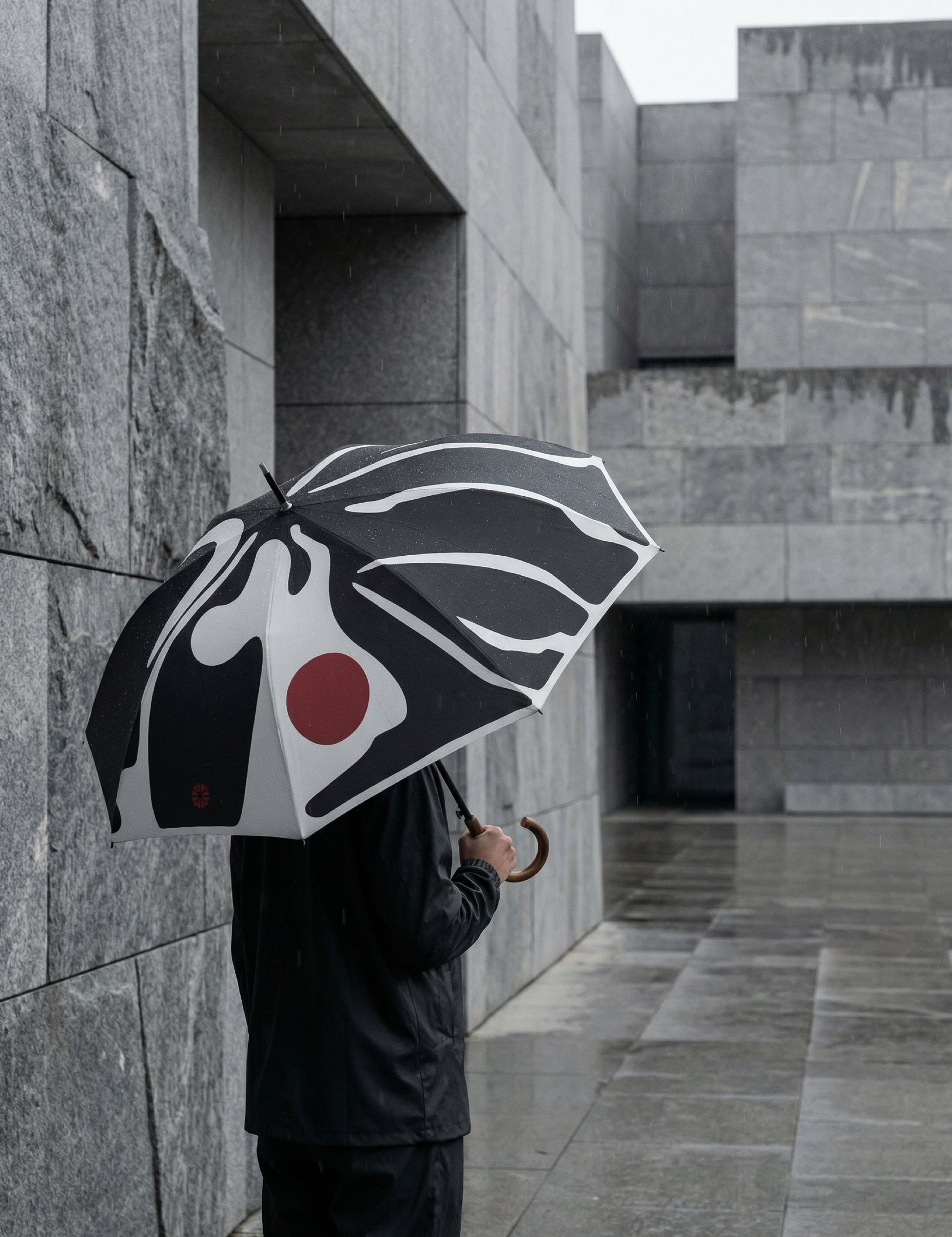 Stick umbrella Distinct - Blue Abstract