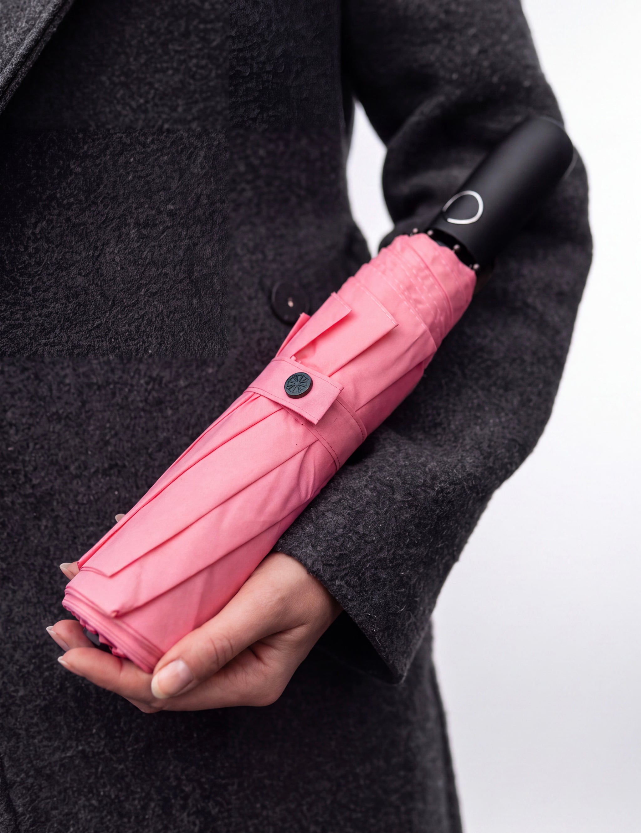 Taschenschirm Essential in Rosa geschlossen