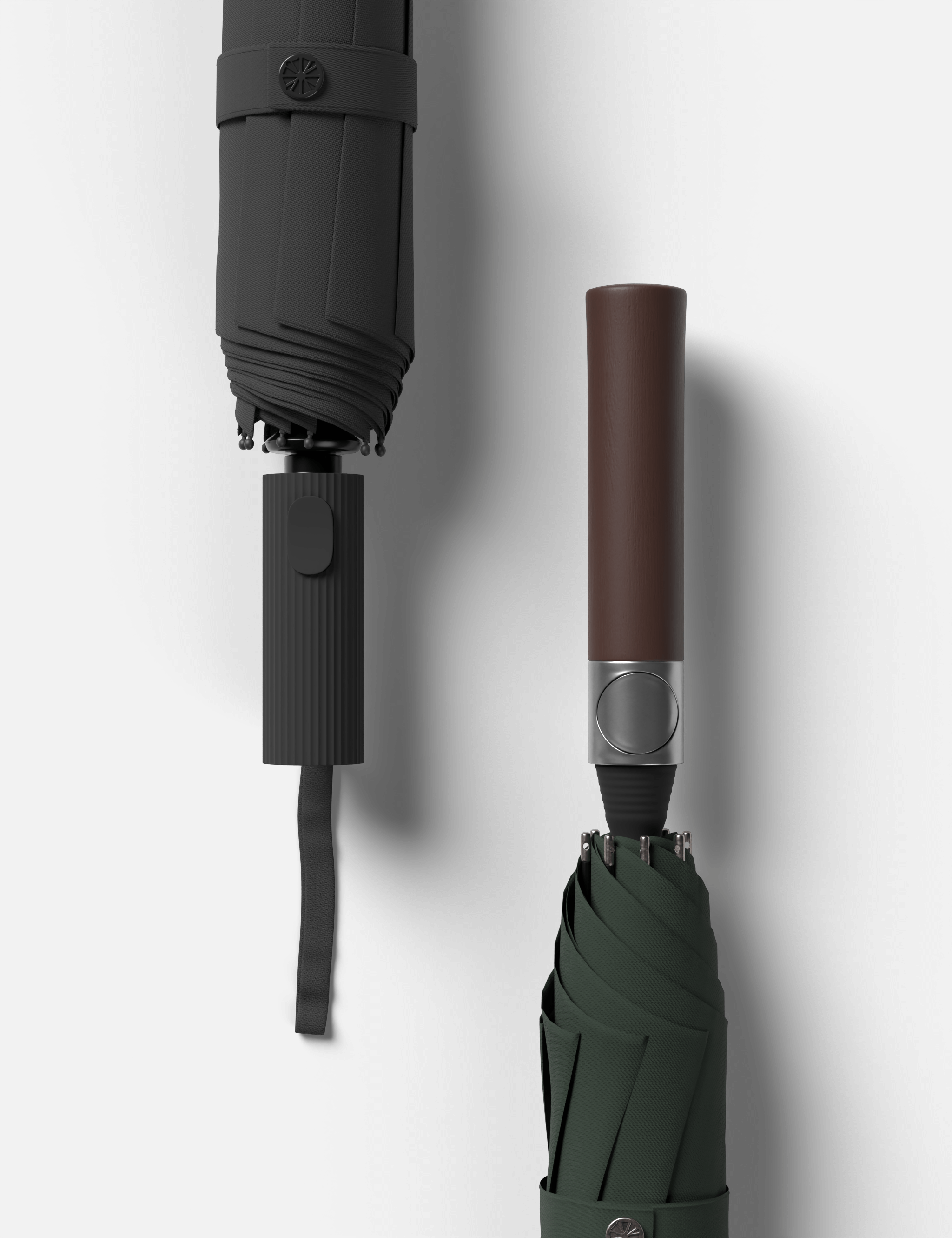 Taschenschirm und Stockschirm Duo