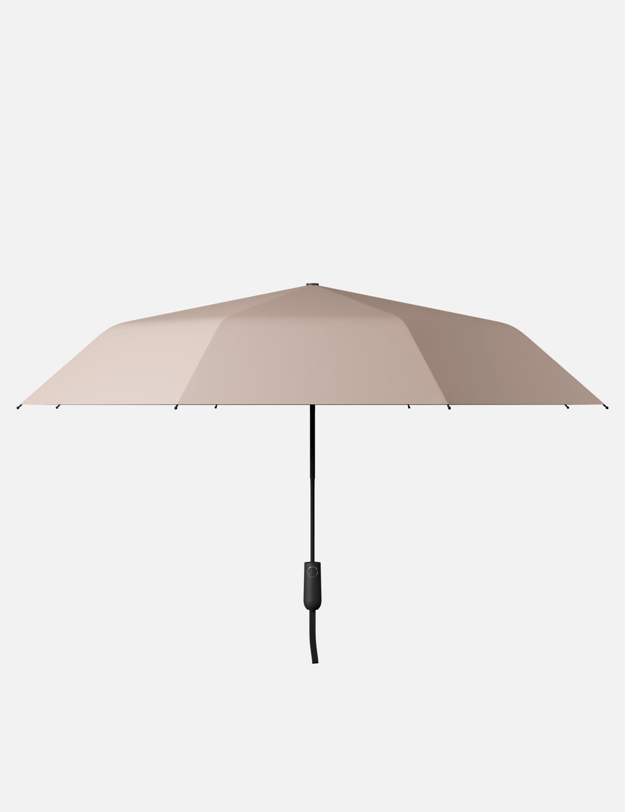 Geöffneter Sapor Essential in Taupe mit schwarzem Griff
